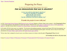 Tablet Screenshot of preparingforpeace.org
